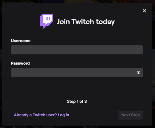 آموزش ساخت اکانت Twitch