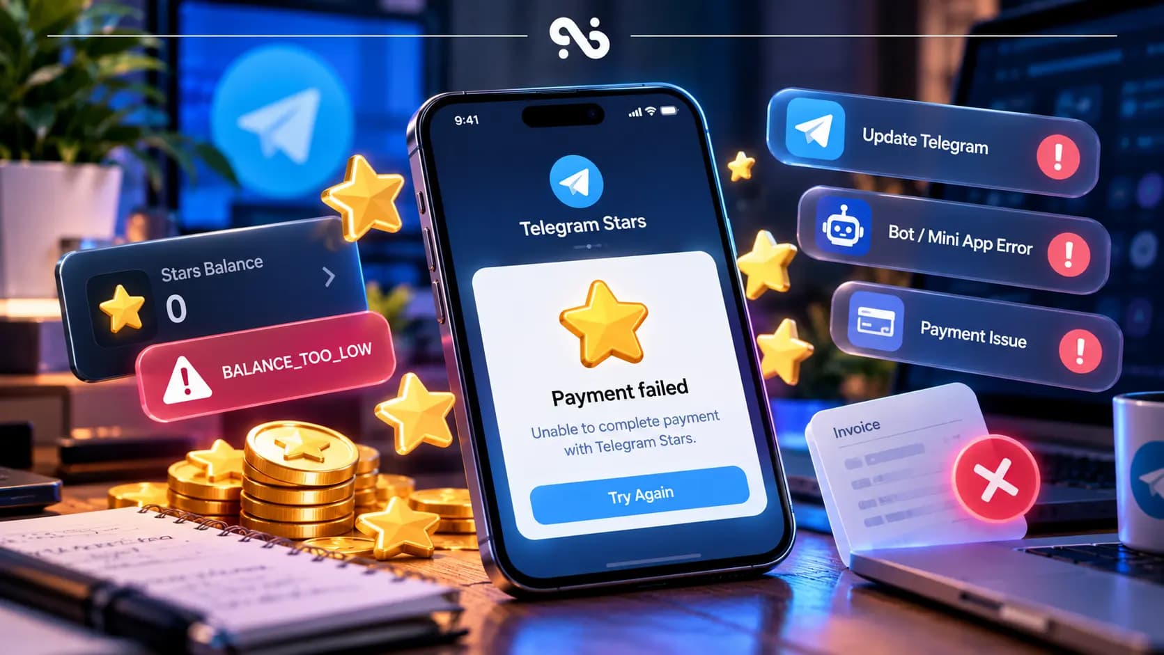 چرا پرداخت با استارز تلگرام انجام نمیشود؟ رفع خطاهای Telegram Stars