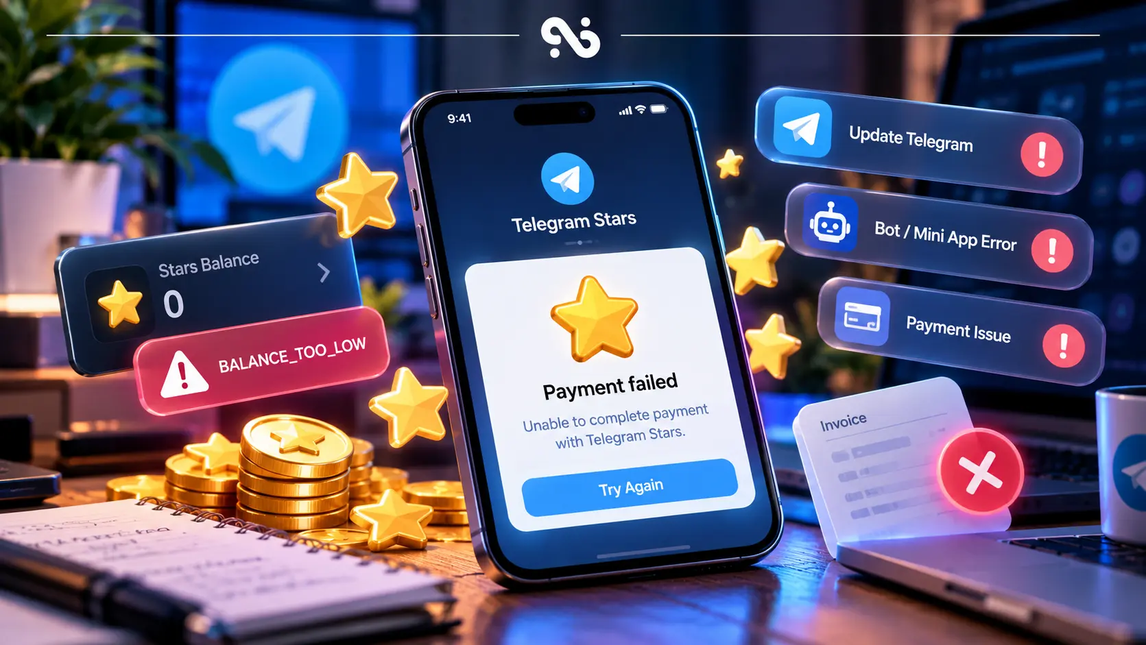 چرا پرداخت با استارز تلگرام انجام نمی‌شود؟ رفع خطاهای Telegram Stars