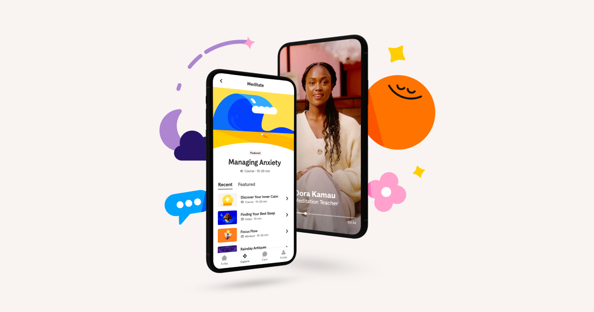 محیط اپلیکیشن Headspace