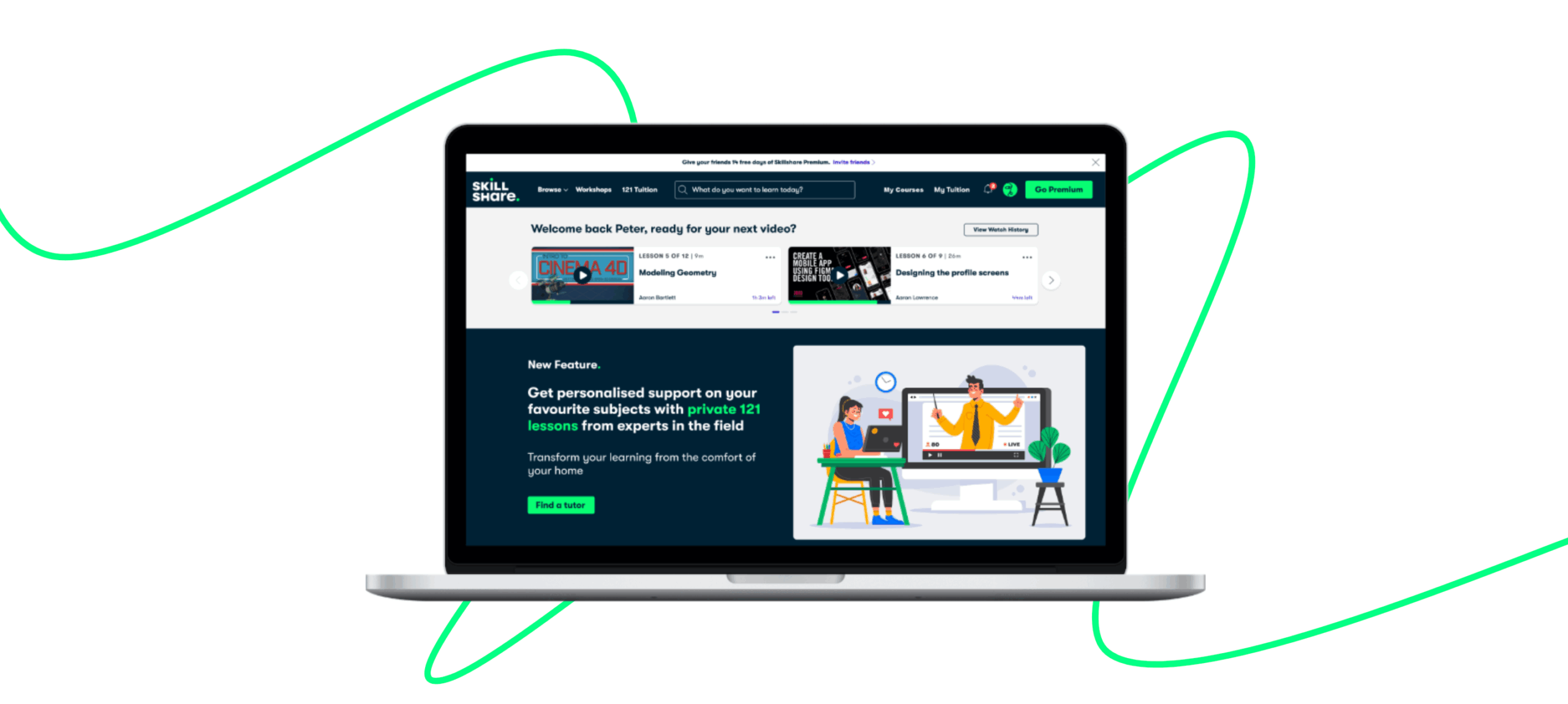 اشتراک پریمیوم وبسایت آموزشی Skillshare