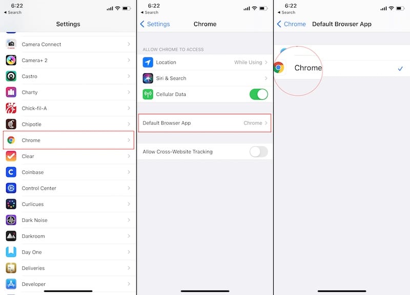 تغییر مرورگر پیشفرض در آیفون و سیستم عامل iOS 14