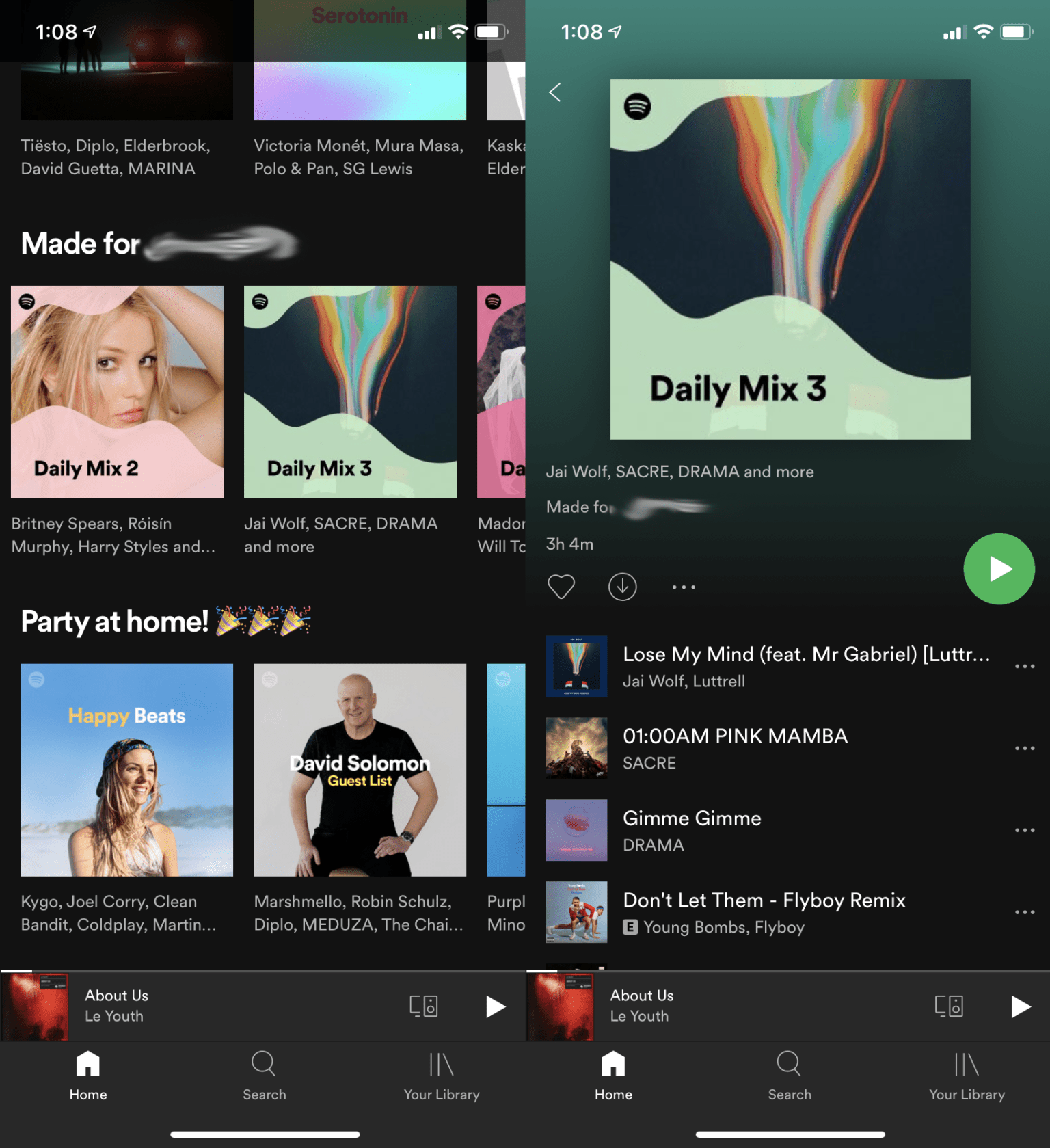 Daily Mix on Spotify
