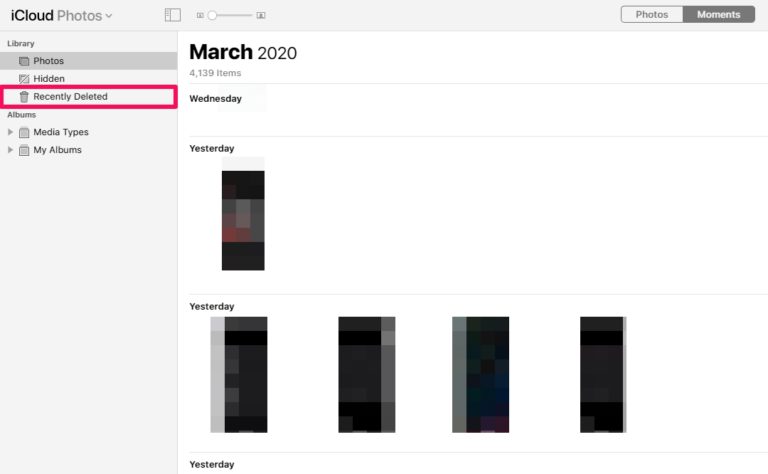 آموزش بازیابی تصاویر و ویدیوهای حذف شده آیفون از طریق iCloud