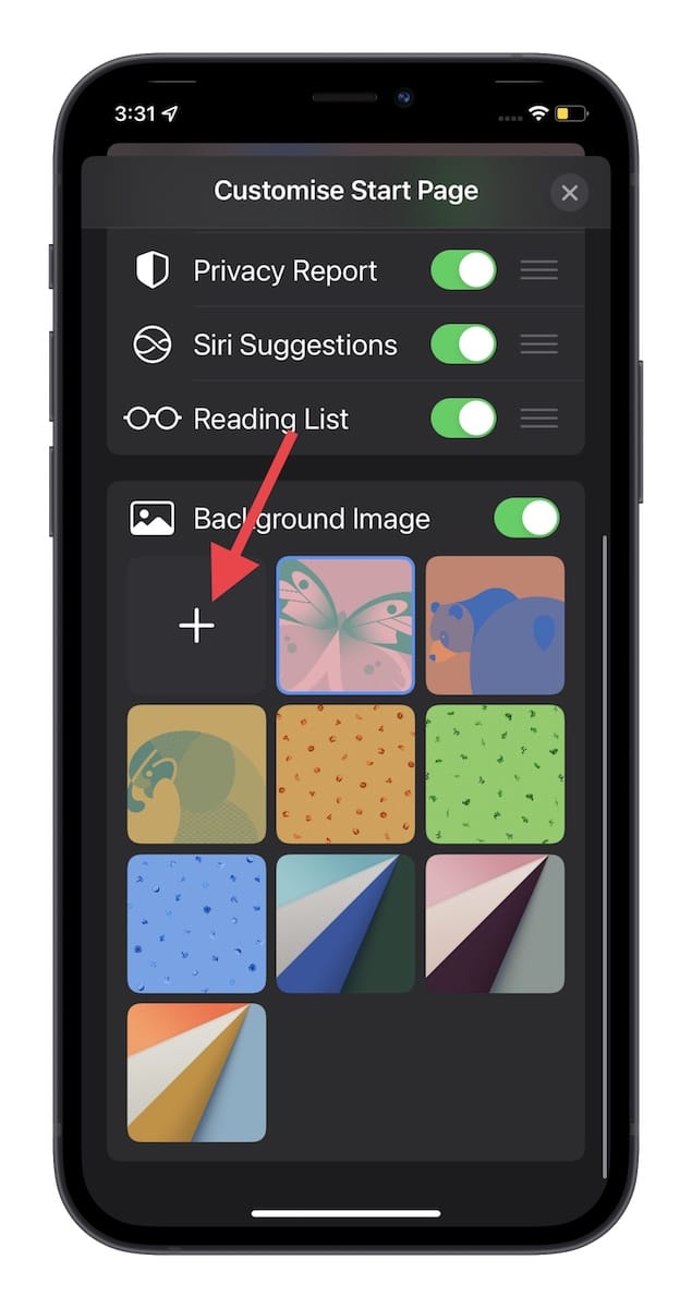 تغییر تصویر پس زمینه مرورگر سافاری - ترفندهای سافاری در iOS 15
