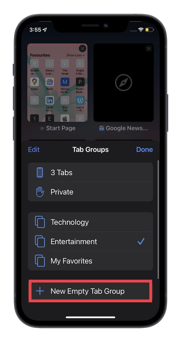 استفاده از Tab Groups در سافاری - ترفندهای سافاری در iOS 15