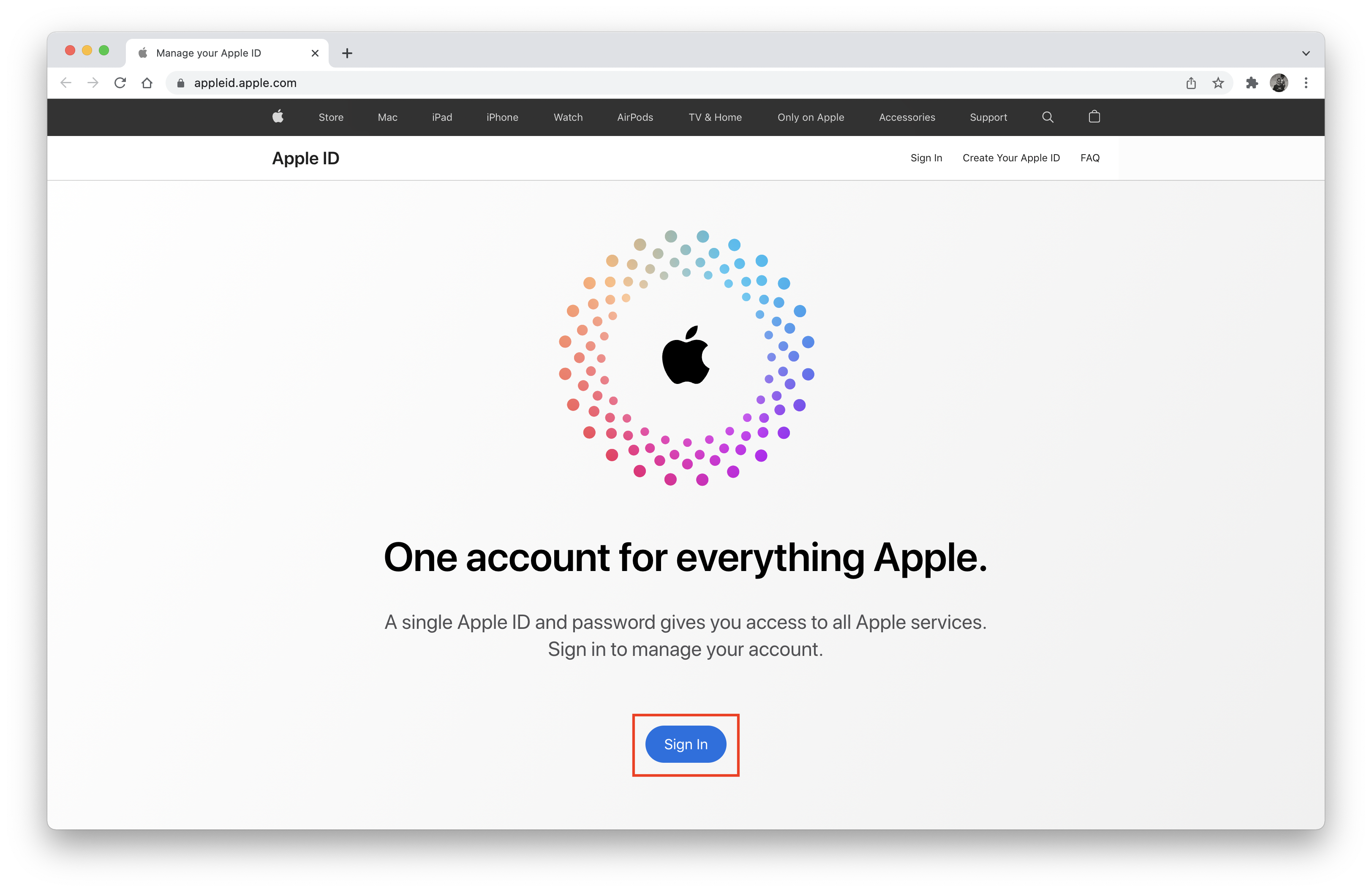 ریست پسورد Apple ID در وبسایت