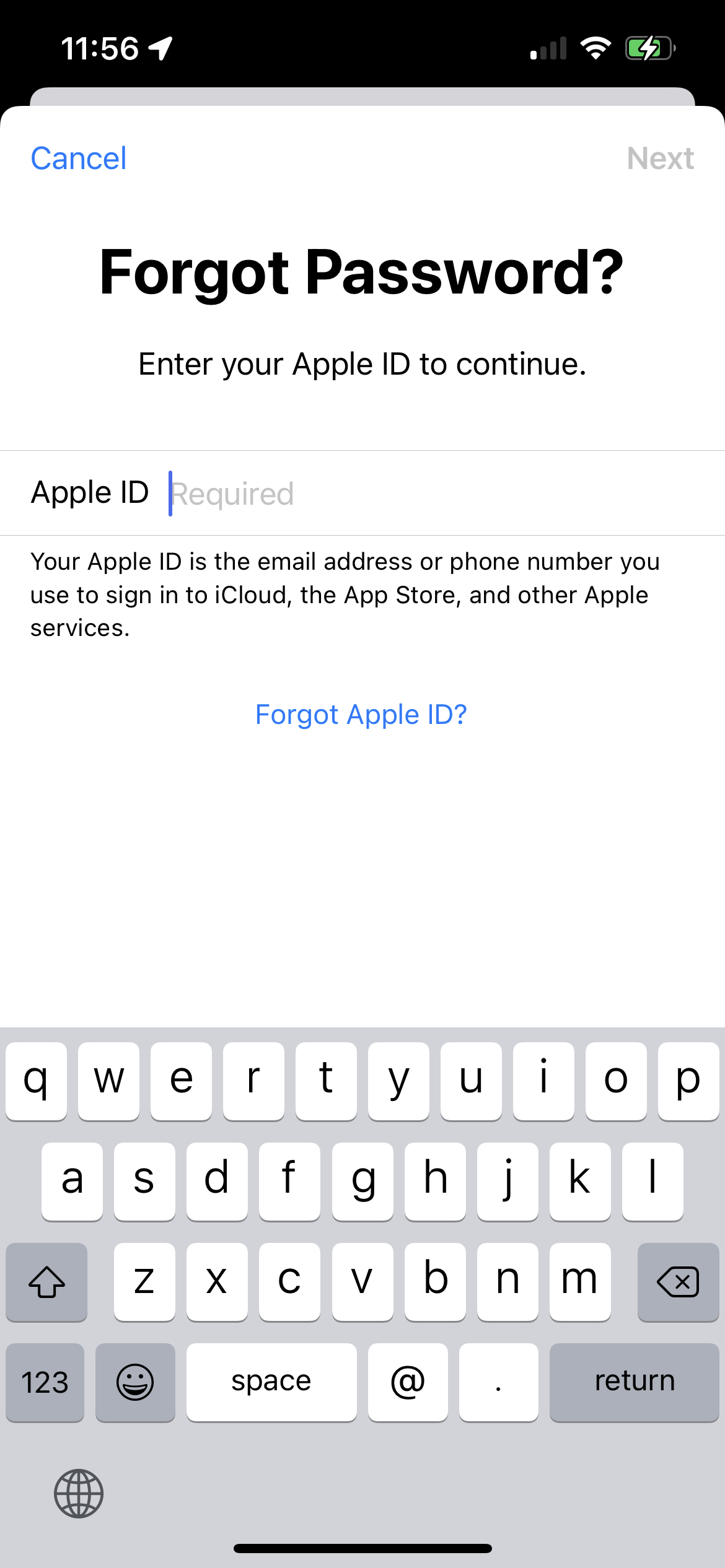 وارد کردن Apple ID در اپل ساپورت