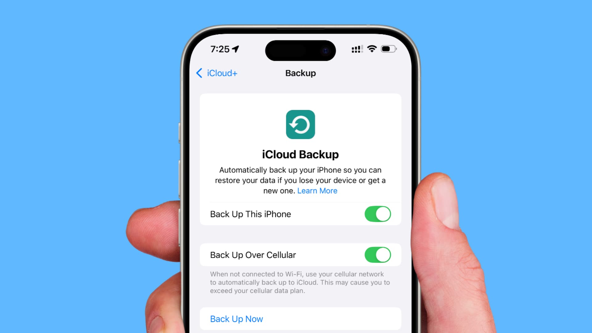 بکاپ از دستگاه آیفون با iCloud Plus