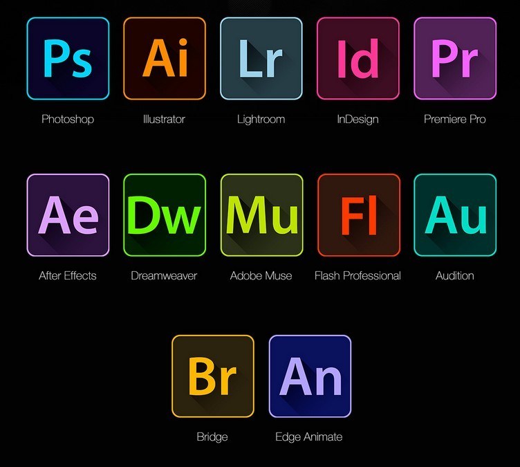 نرم افزارهای موجود در پکیج Adobe Creative Cloud