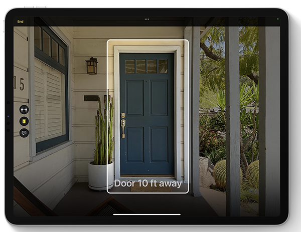 نمایی از قابلیت Door Detection در iPadOS 16