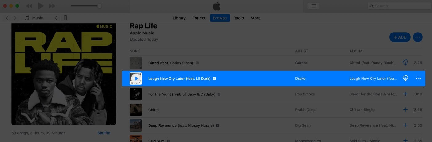 ساخت پلی لیست اپل موزیک در مک بوک