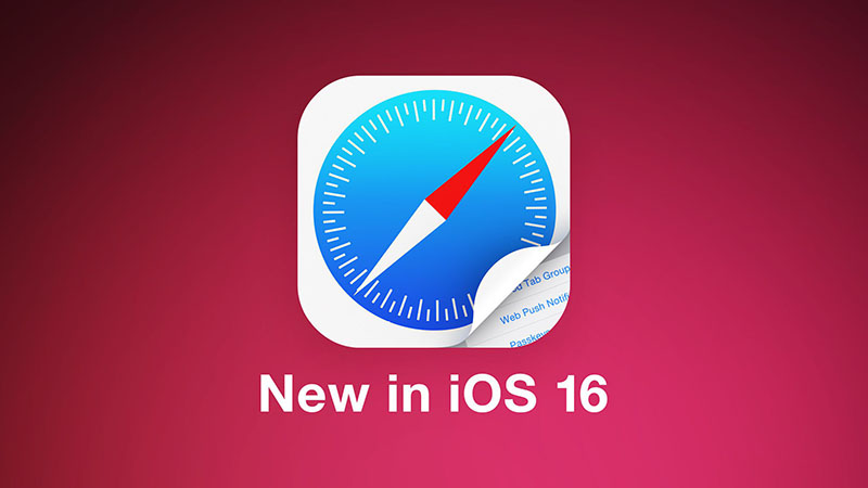 بنر قابلیت‌های جدید سافاری در iOS 16