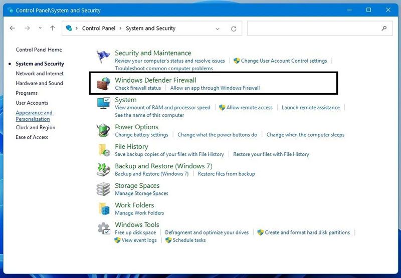 تصویری از پنجره تنظیمات ویندوز