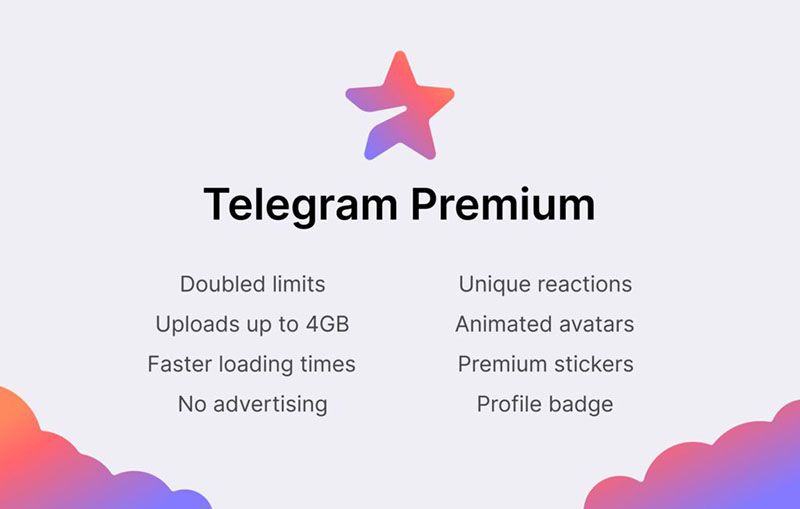 قابلیت های اشتراک پریمیوم تلگرام