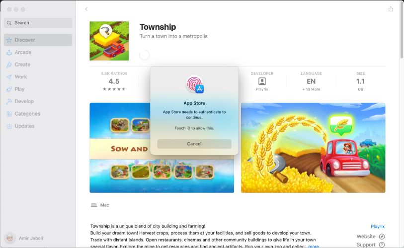 استفاده از Touch ID برای App Store مک