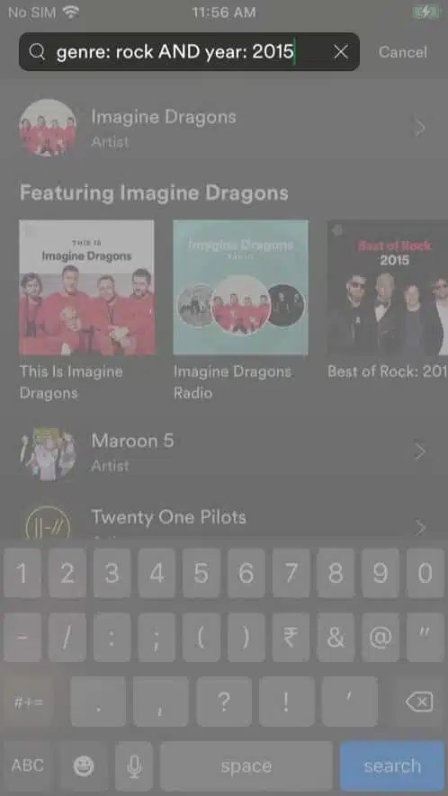 ترفندهای Spotify - جستجوی پیشرفته