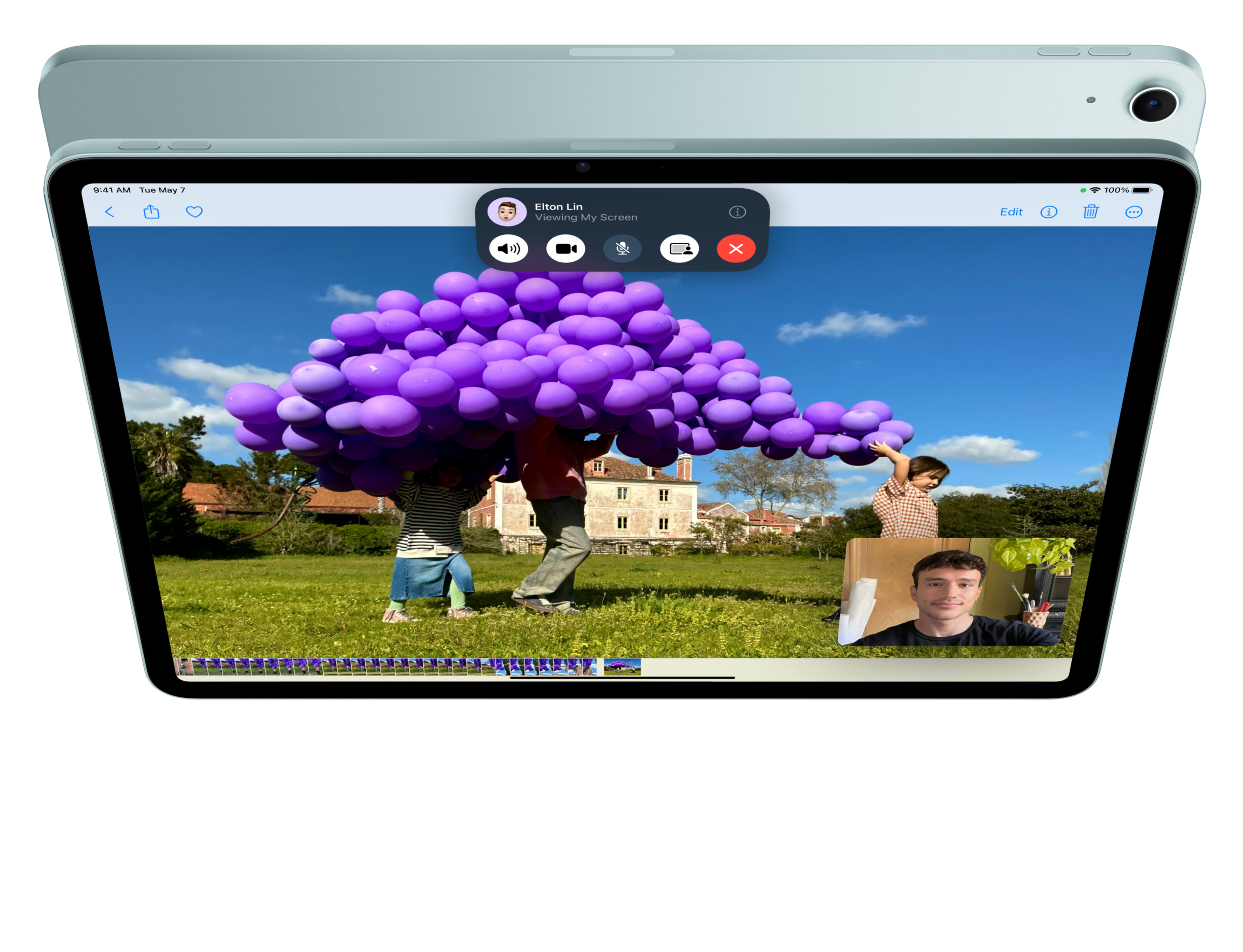 تماس تصویری FaceTime در iPad Air M2