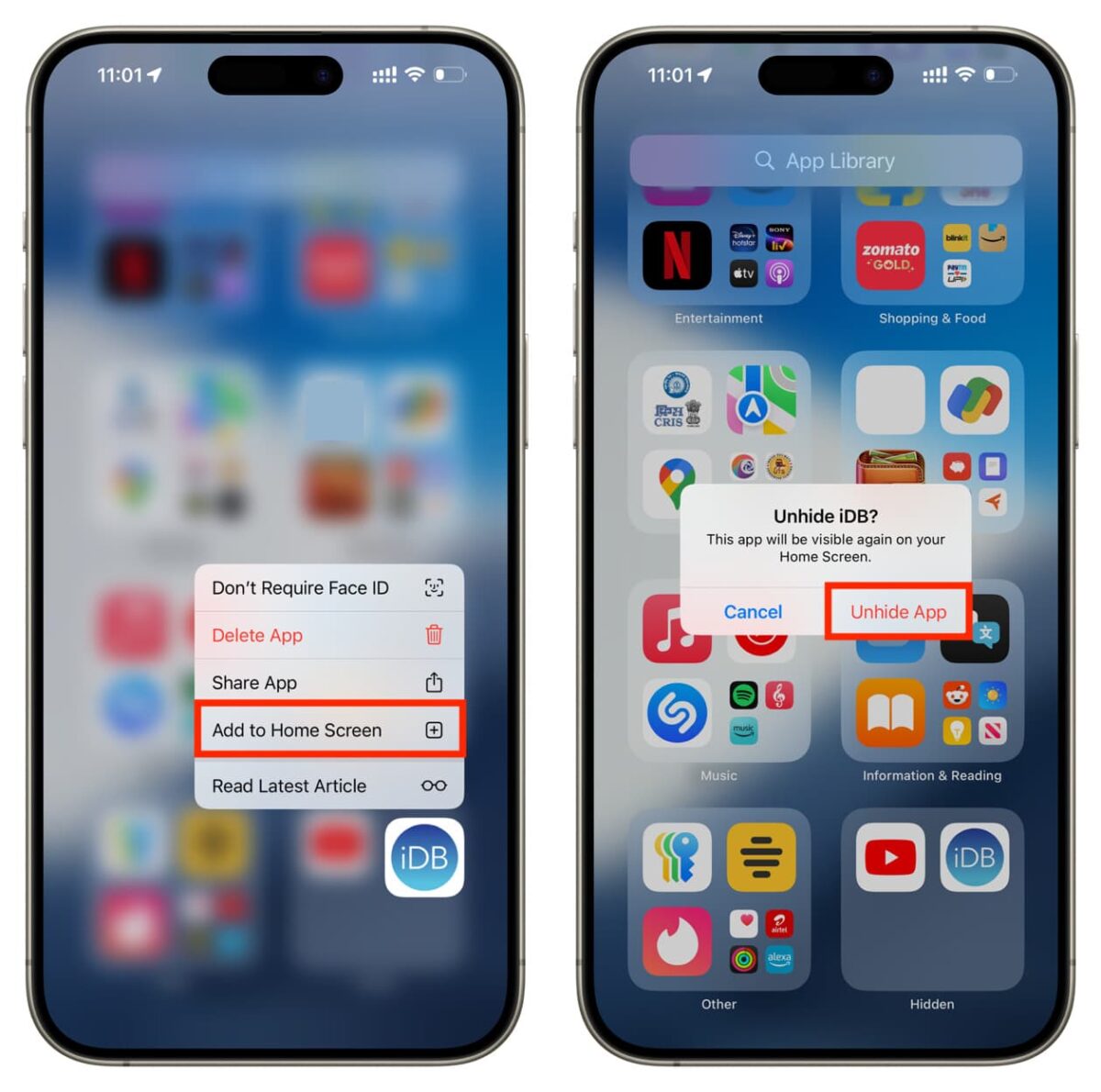 مدیریت برنامههای مخفیشده در iOS 18