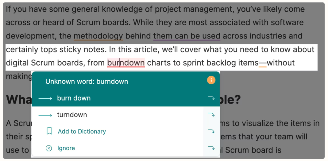 بررسی اشتباهات توسط ProWritingAid