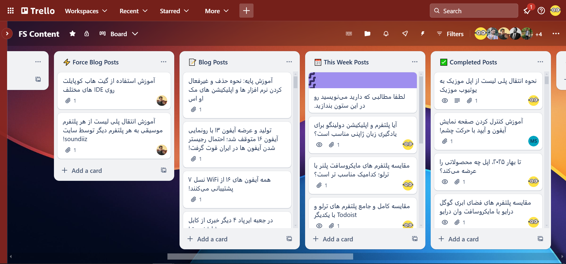 سیستم Kanban در ترلو