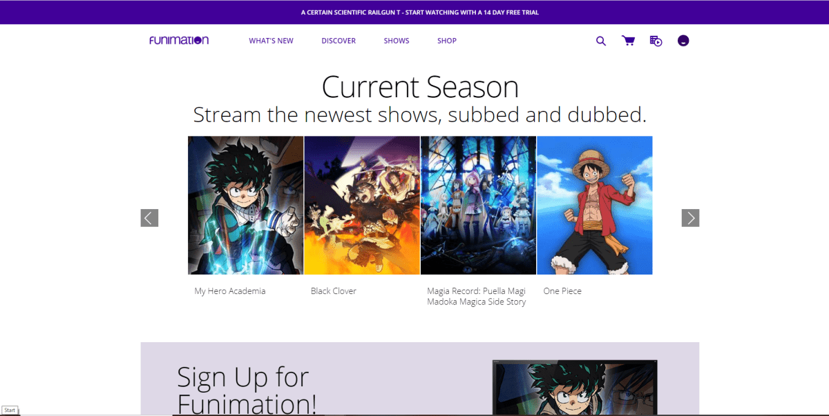 سرویس Funimation