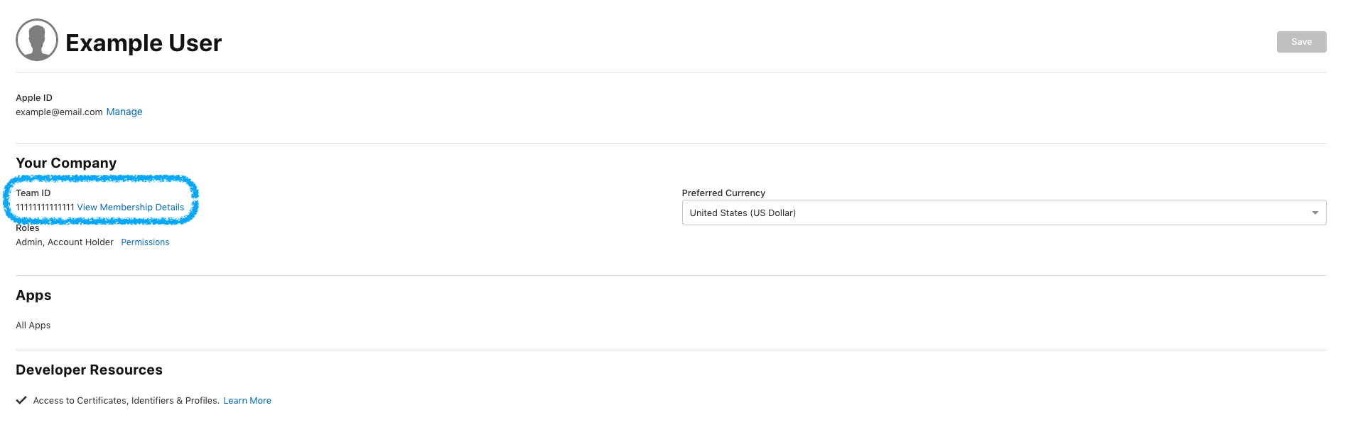 جمعآوری اطلاعات Apple ID و Team ID قبل از انتقال برنامه به حساب دیگر اپل