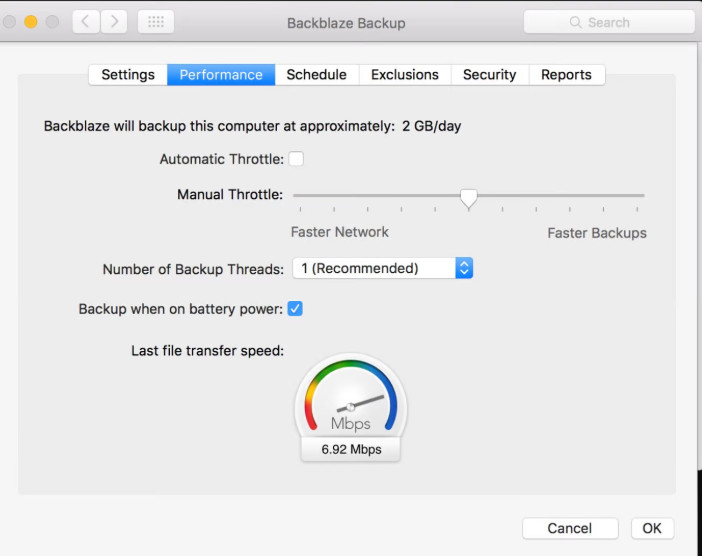 برنامه Backblaze