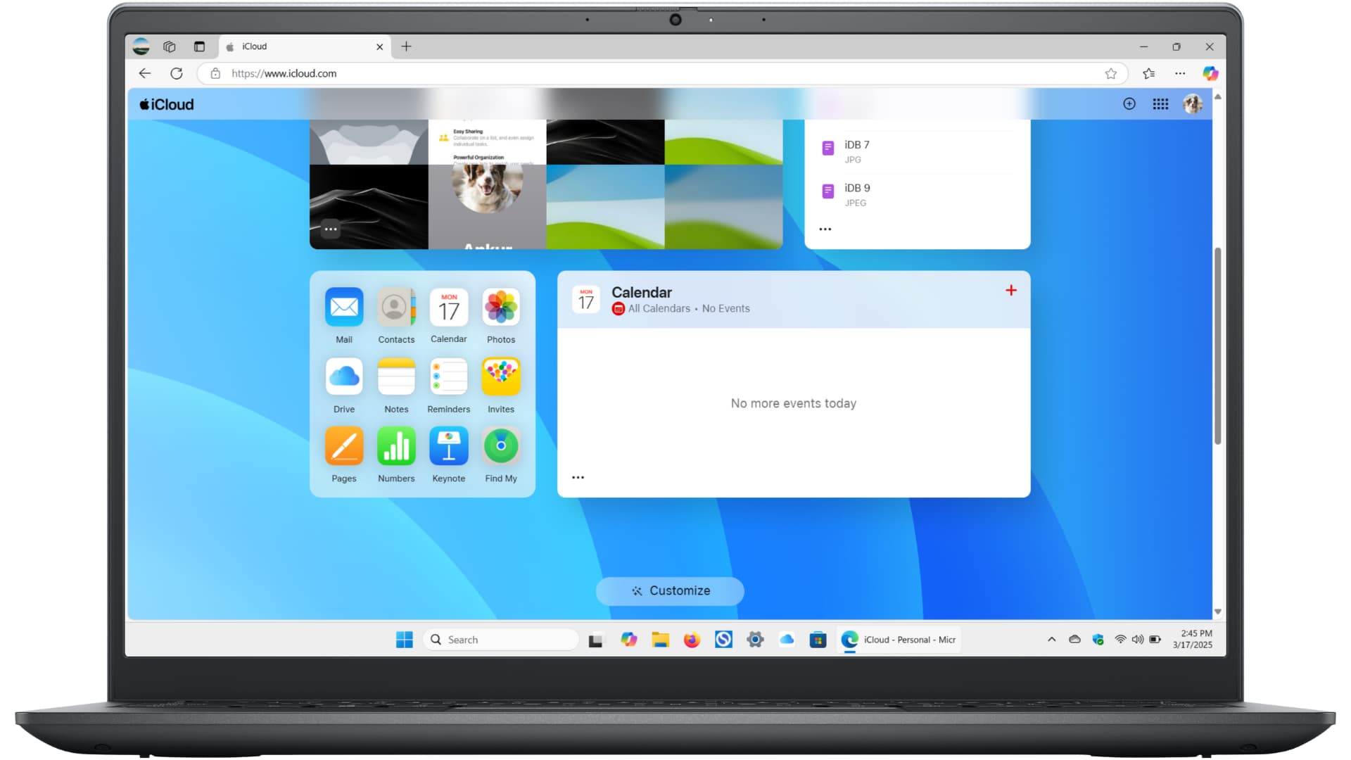 iCloud Web در ویندوز