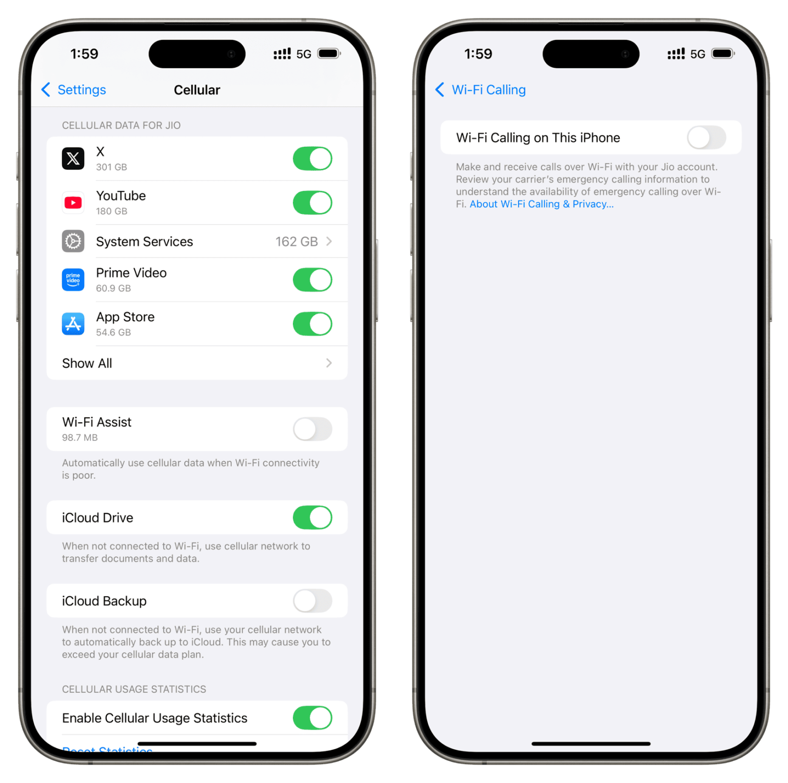 غیرفعال کردن Wi-Fi Assist و Wi-Fi Calling در آیفون
