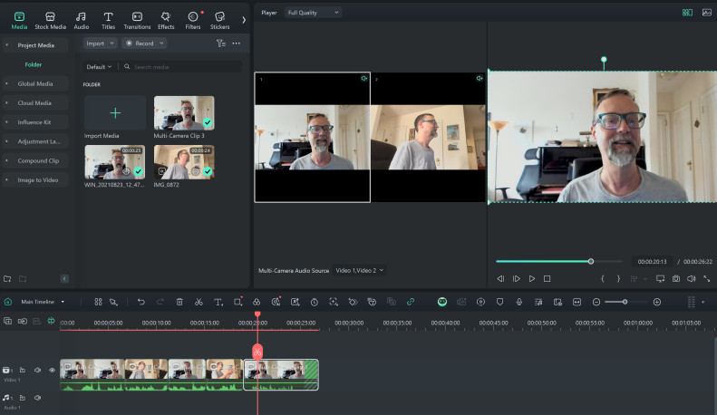 ابزار ویرایش چند دوربینه (Multicam Editing)