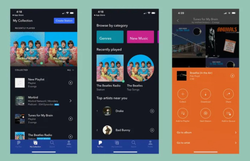 نسخه iOS برنامه پاندورا