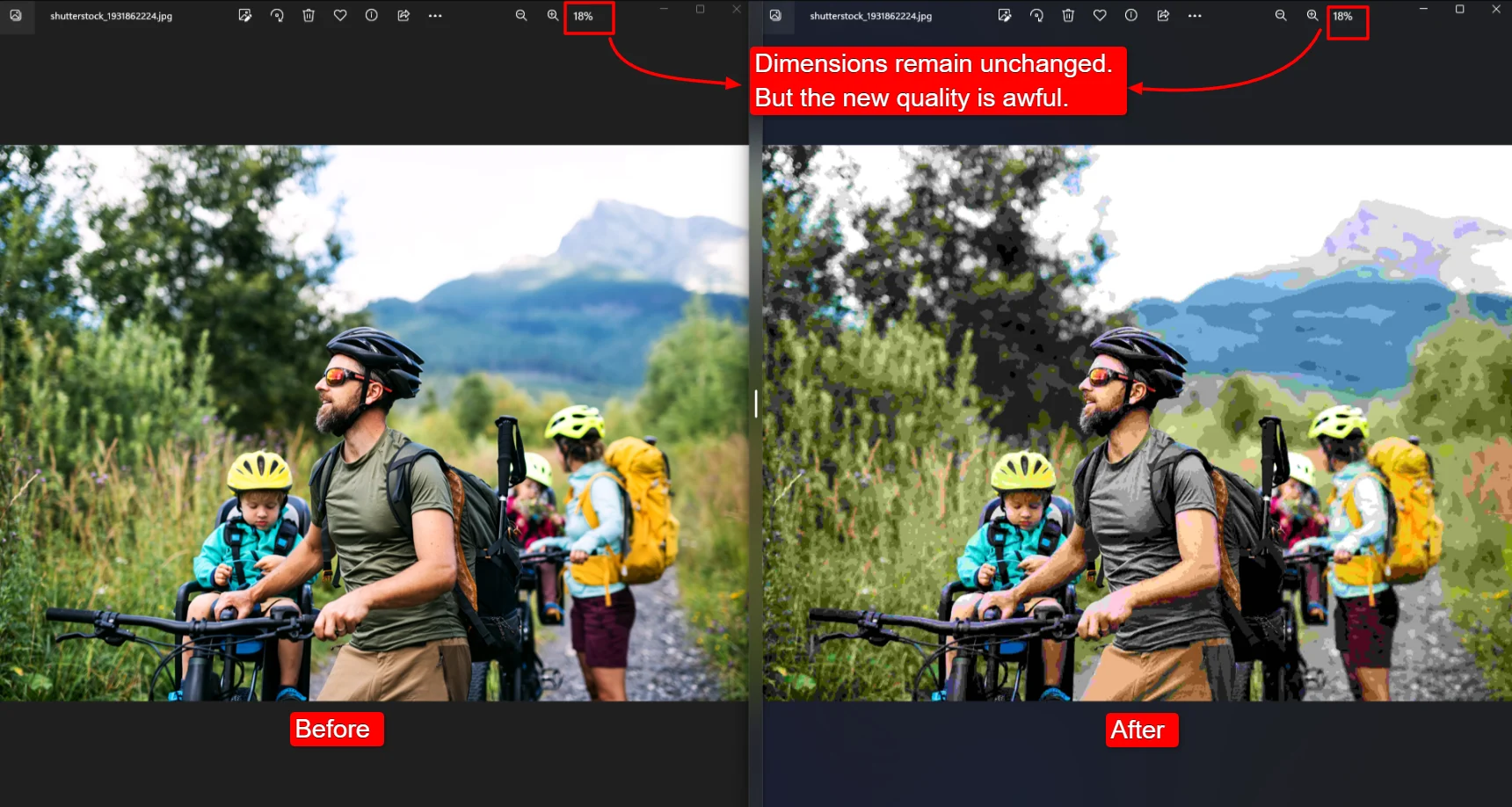 image reduction example