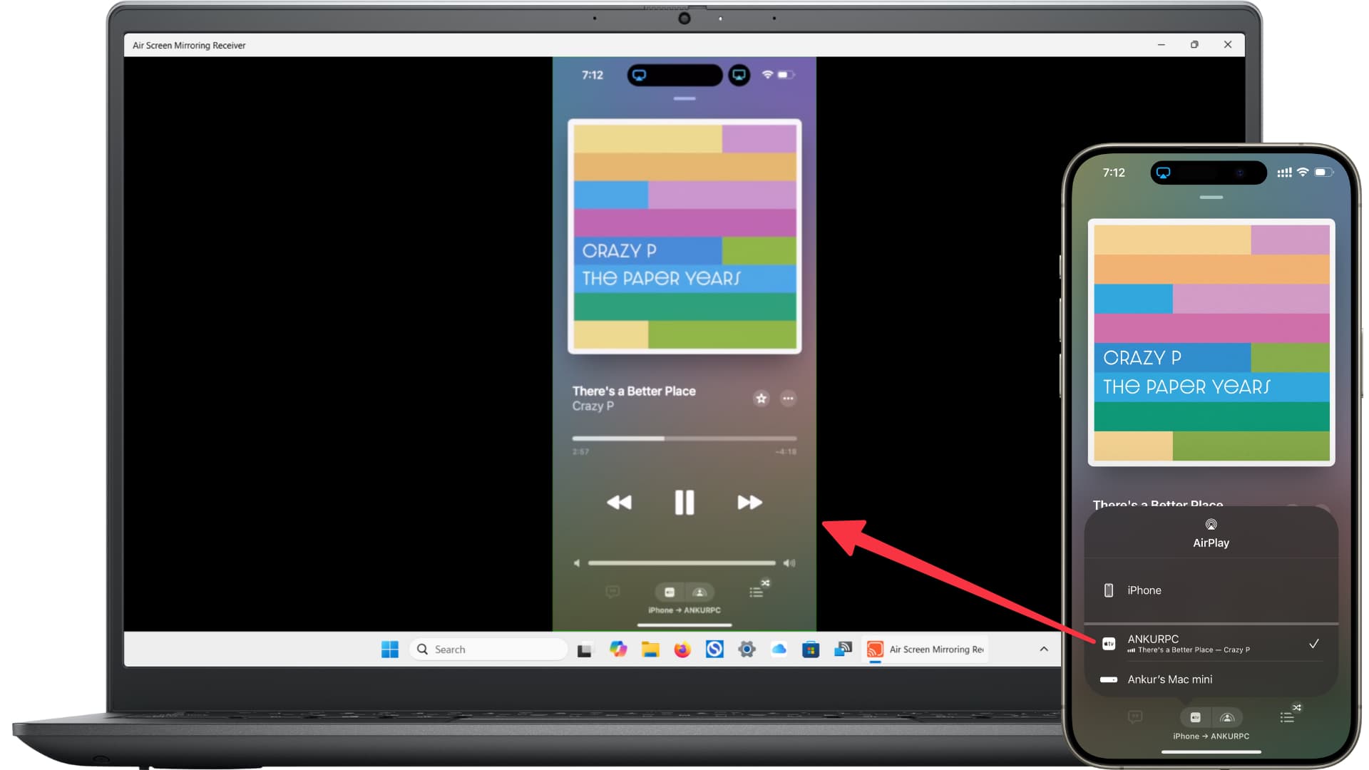 پخش موسیقی از آیفون به کامپیوتر ویندوزی از طریق AirPlay