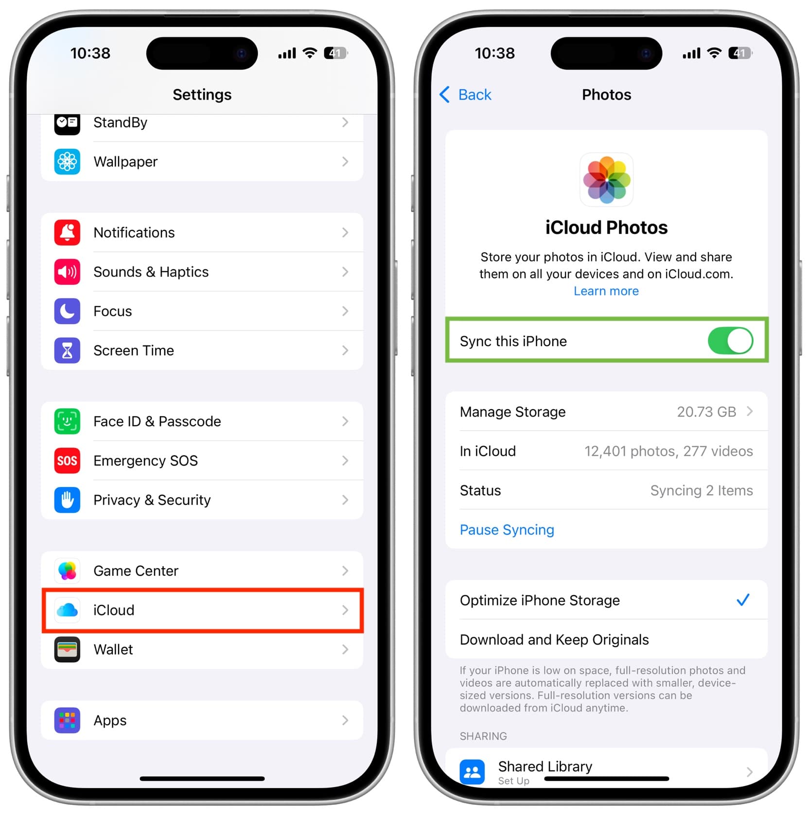آموزش فعال کردن iCloud Photos در آیفون