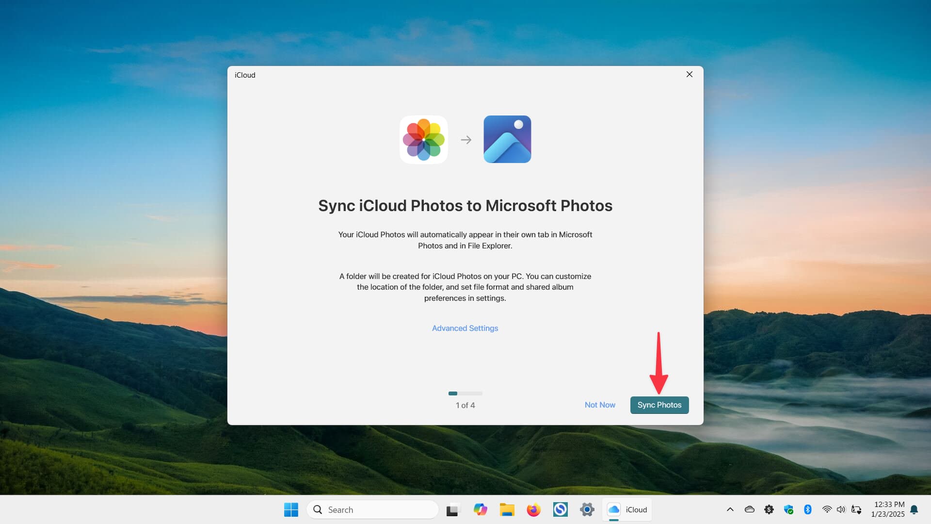 همگامسازی عکسهای iCloud با برنامه Microsoft Photos روی رایانه ویندوزی