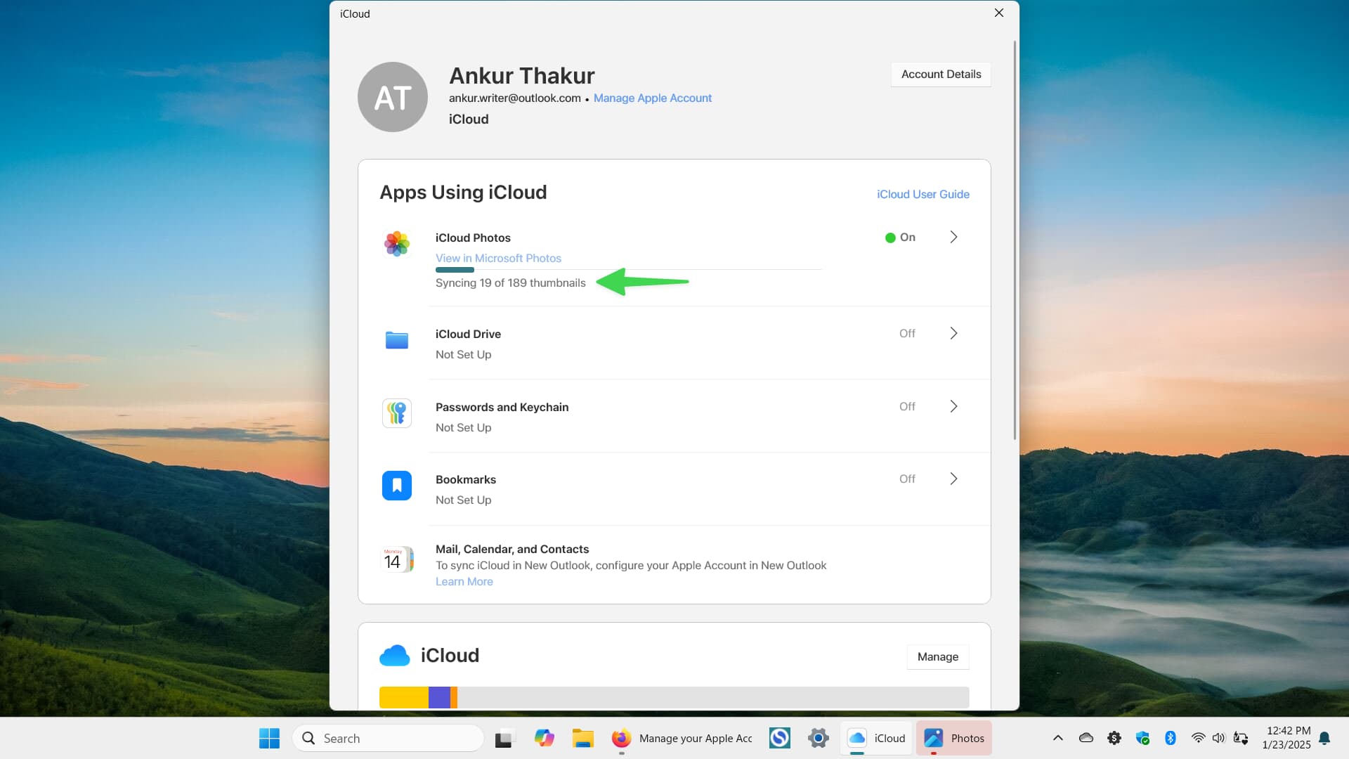 همگامسازی عکسهای iCloud با رایانه ویندوزی