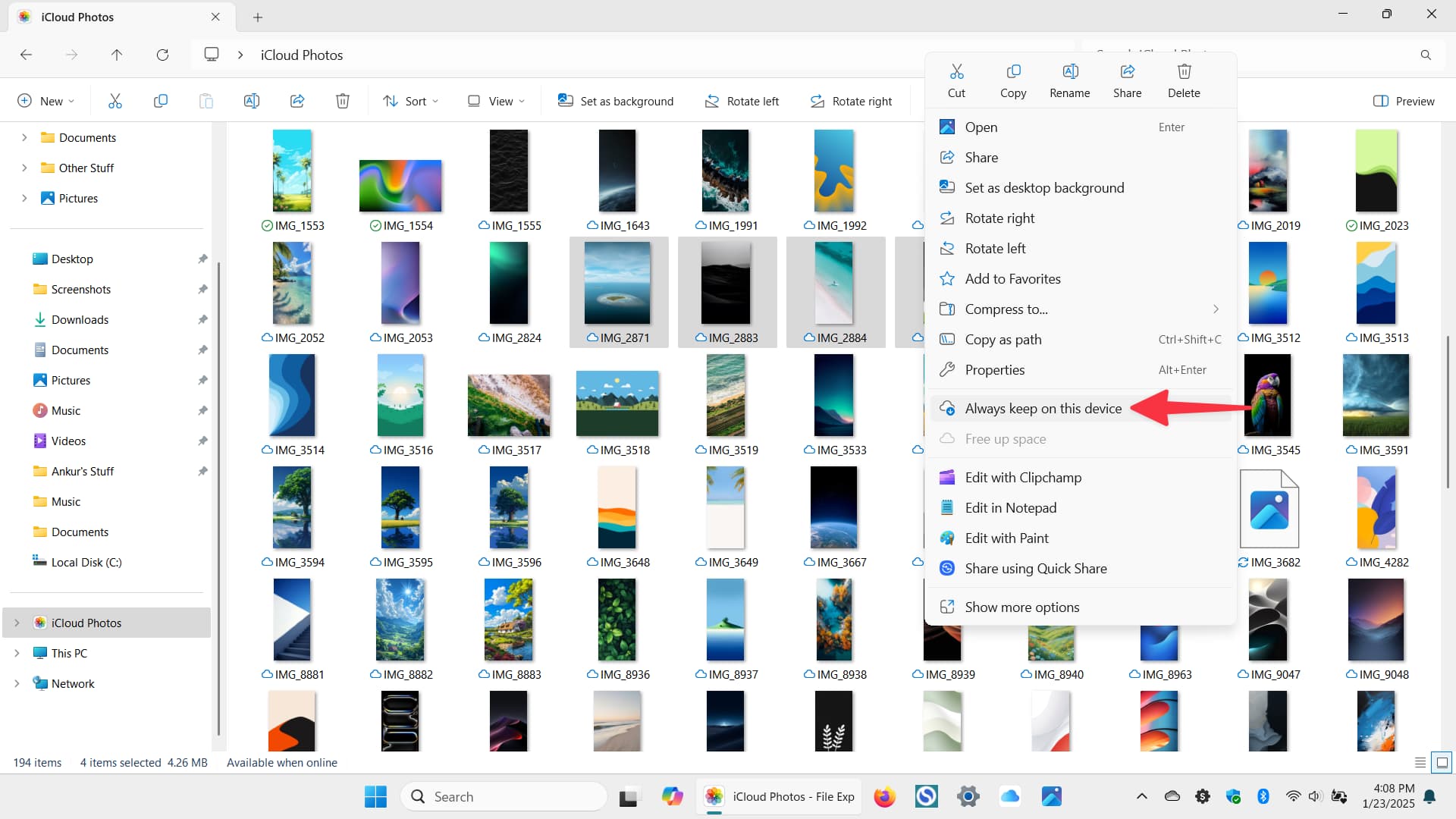 همیشه iCloud Photos را روی این کامپیوتر ویندوزی نگه دارید