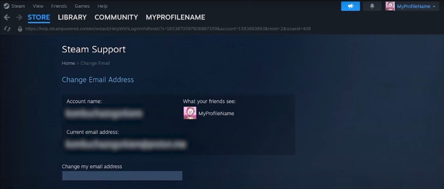 آموزش تغییر ایمیل اکانت استیم