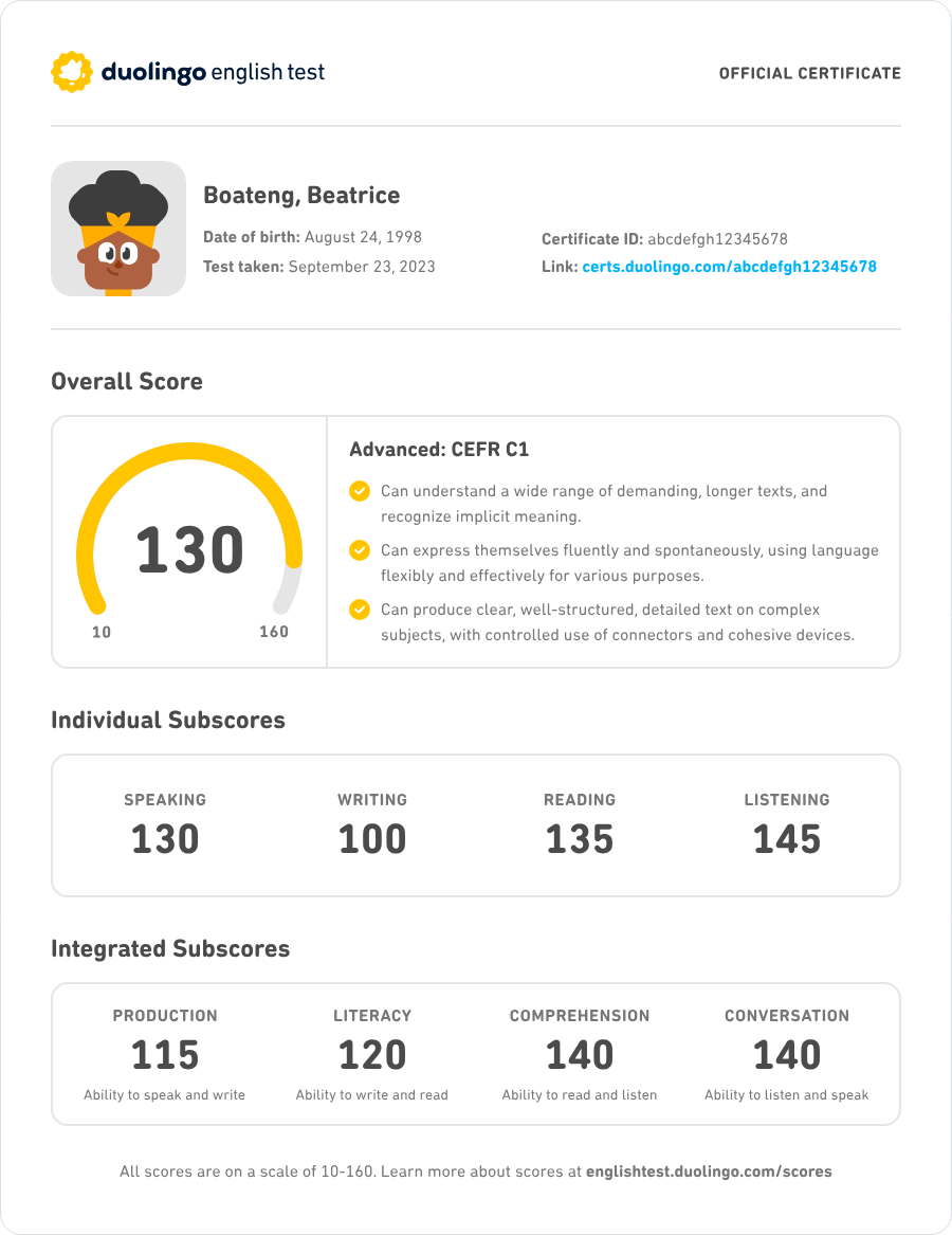 درک نمرات خود