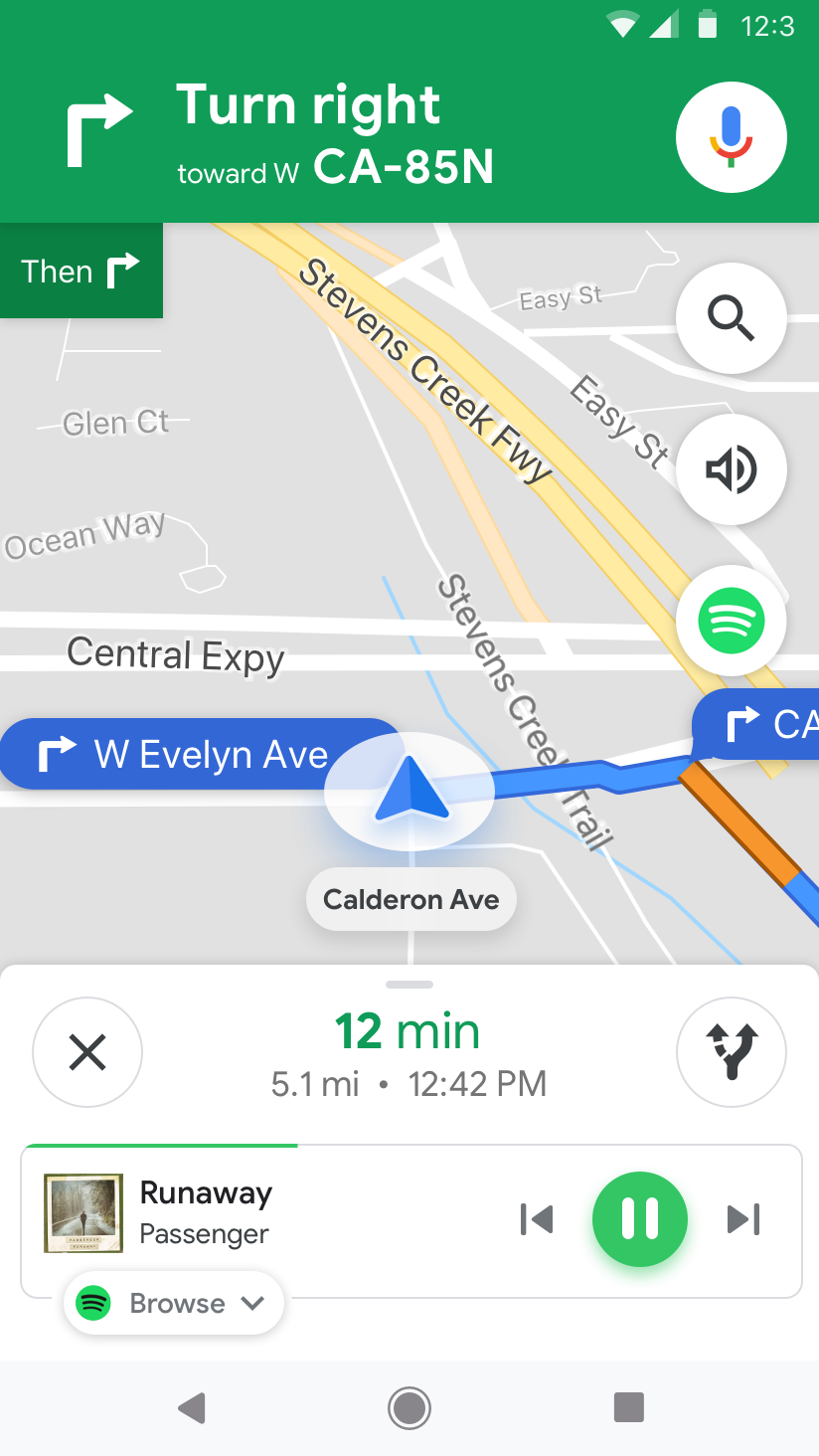 پخش موزیک از اسپاتیفای روی گوگل مپس
