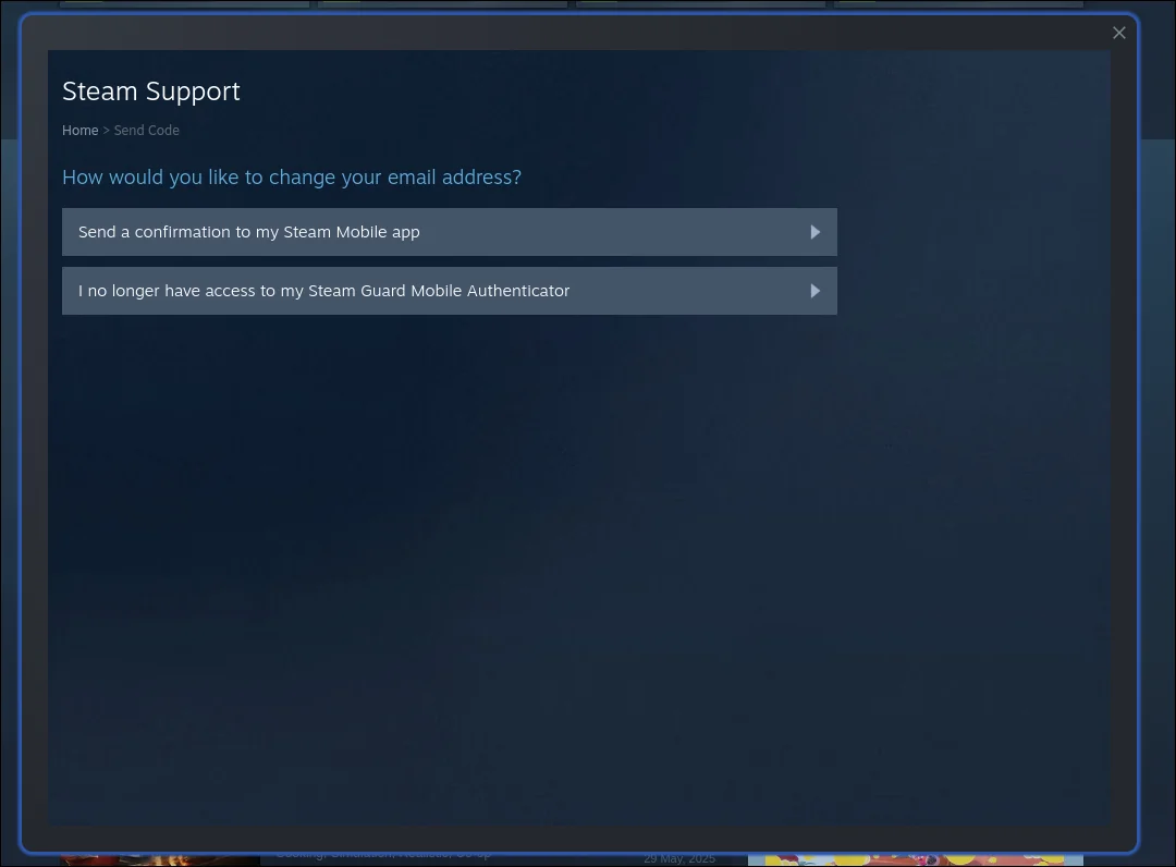 آموزش تغییر ایمیل اکانت استیم