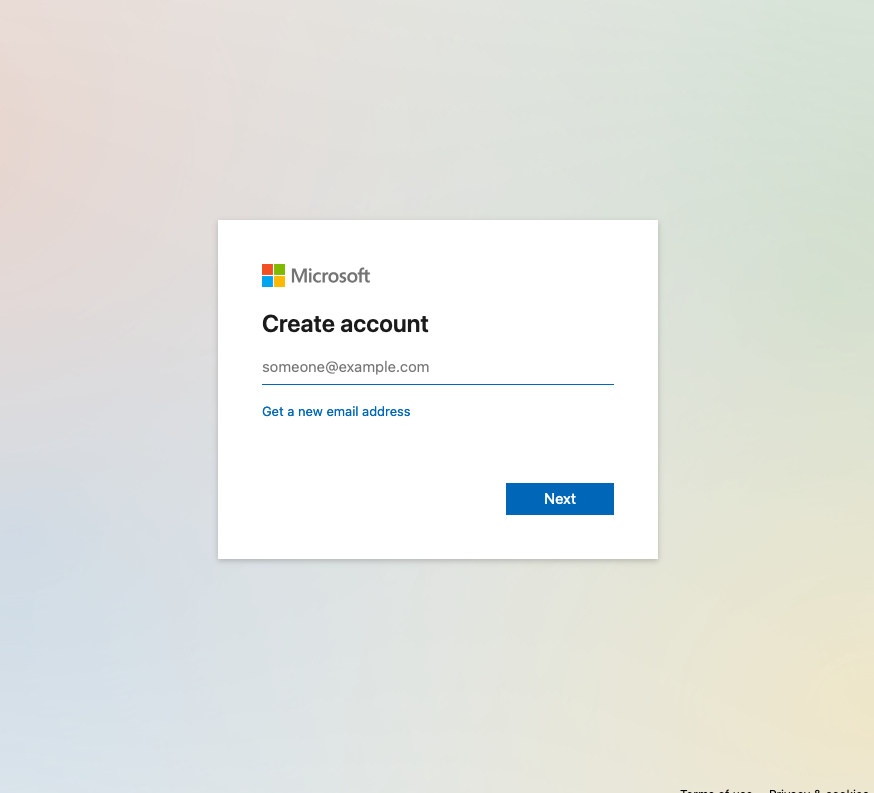 ساخت ایمیل جدید