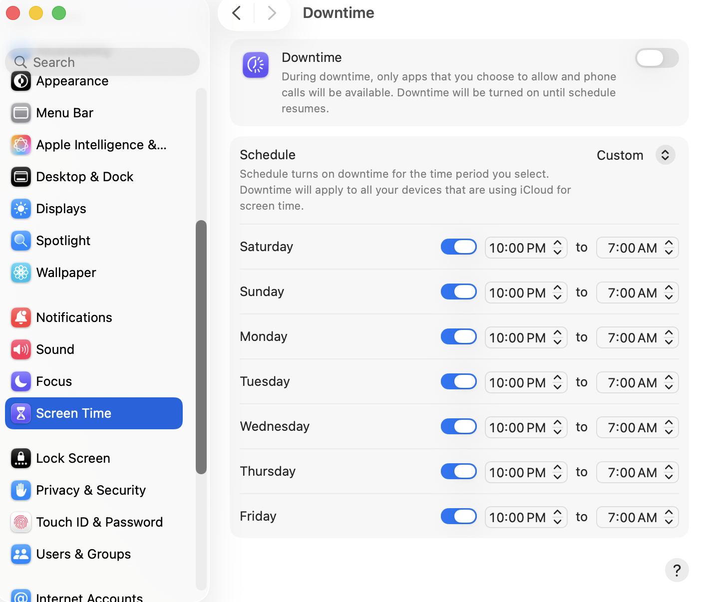 انتخاب نحوه کنترل اجرا و محدودیت برنامهها توسط والدین