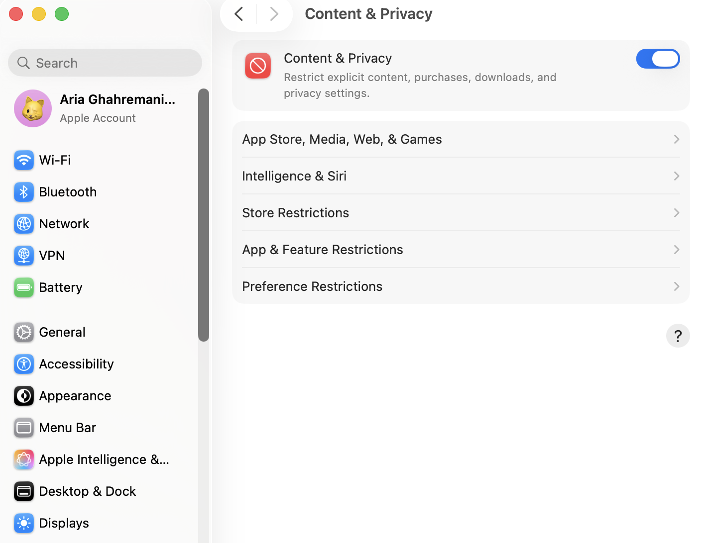 تعیین محتوا توسط والدین برای کودکان و نوجوانان