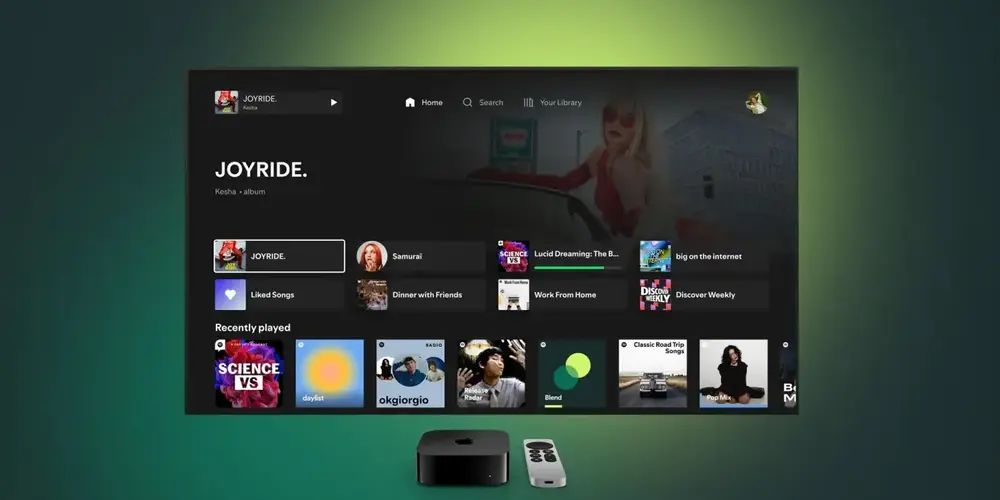 اسپاتیفای روی اپل تی وی