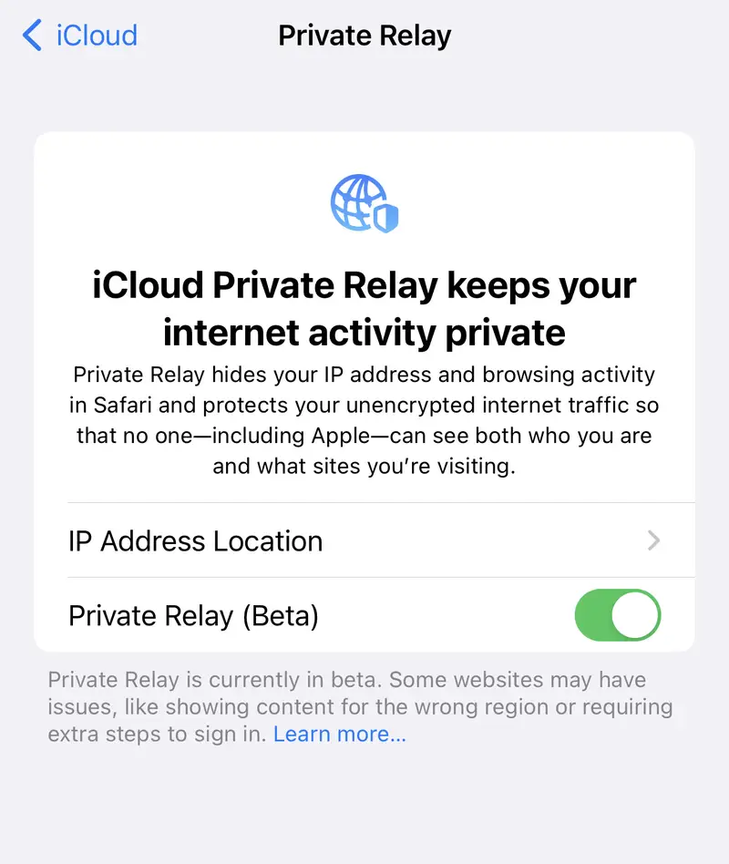 iCloud Private Relay