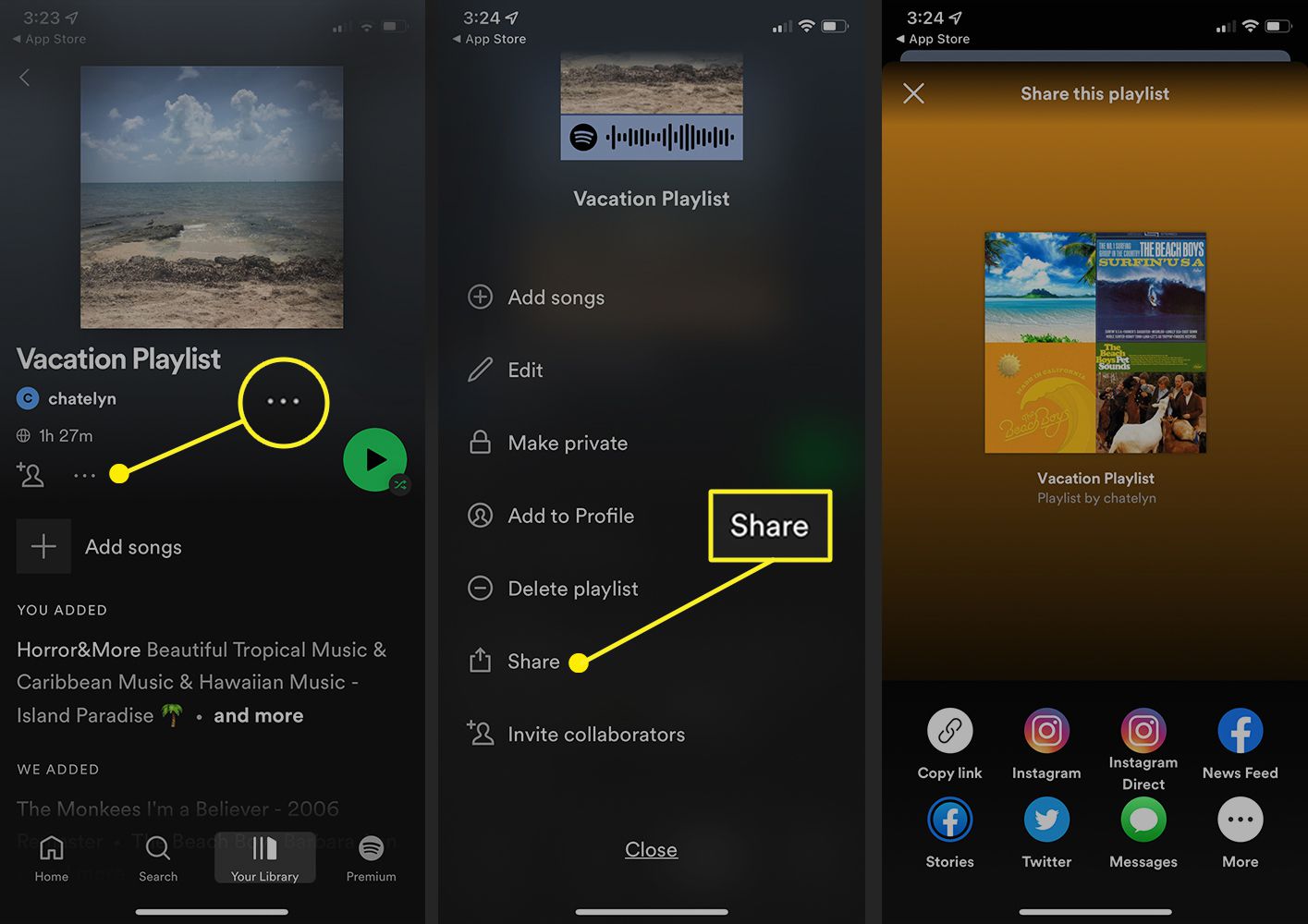 اشتراکگذاری پلیلیست در اسپاتیفای