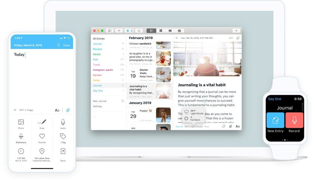 Day One ثبت خاطرات و تقویت سلامت روان