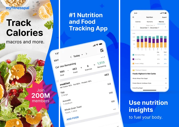 MyFitnessPal مدیریت تغذیه و کالری